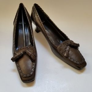 Stuart Weitzman Tassel Square Toe Pumps